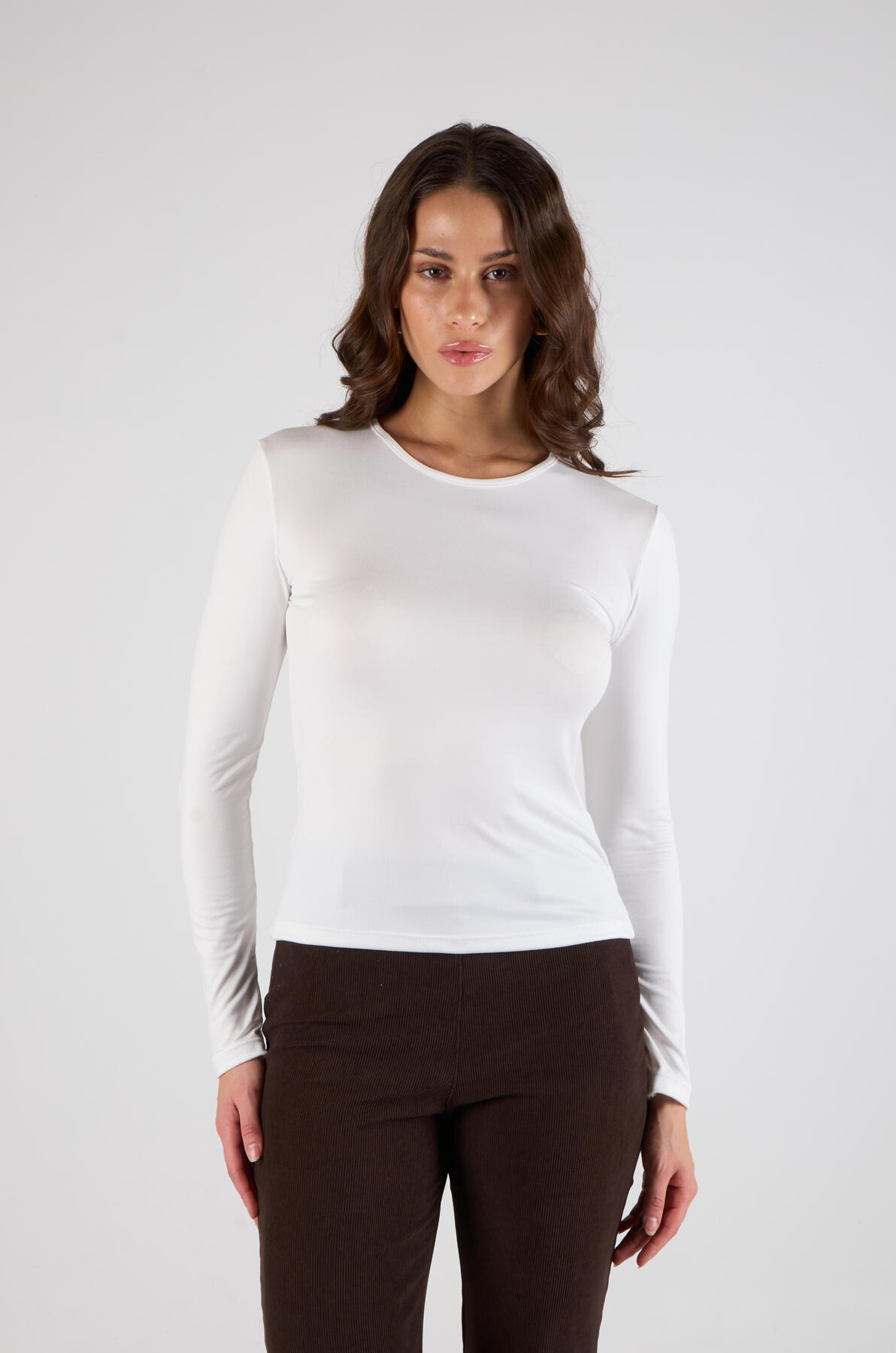 Remera de modal soft manga larga anatómica