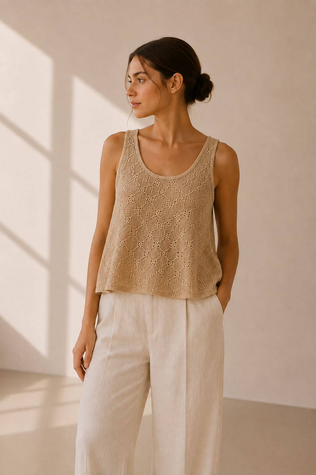 Musculosa Bom brodery