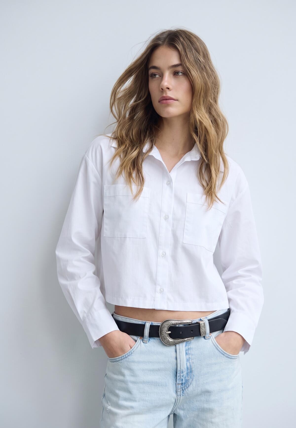 Camisa batista crop