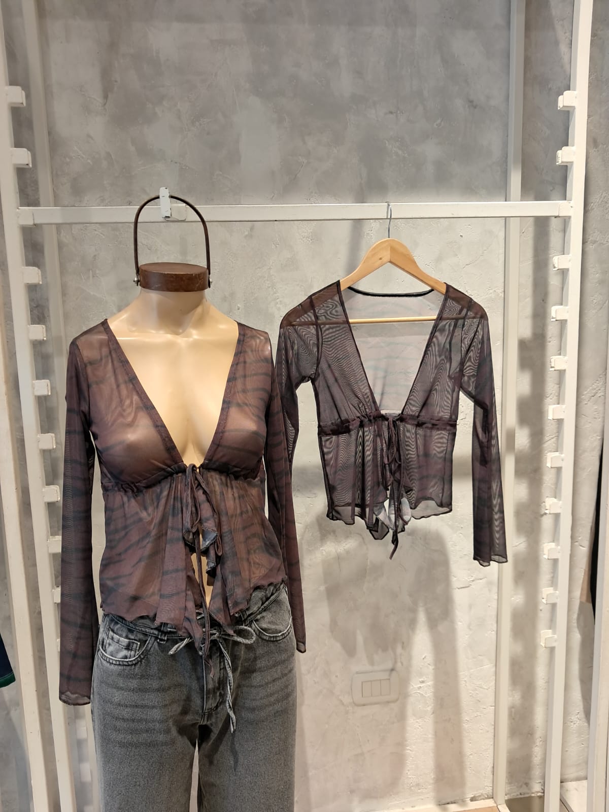 BLUSA TUL CEBRA CARDIGAN PARA ATAR