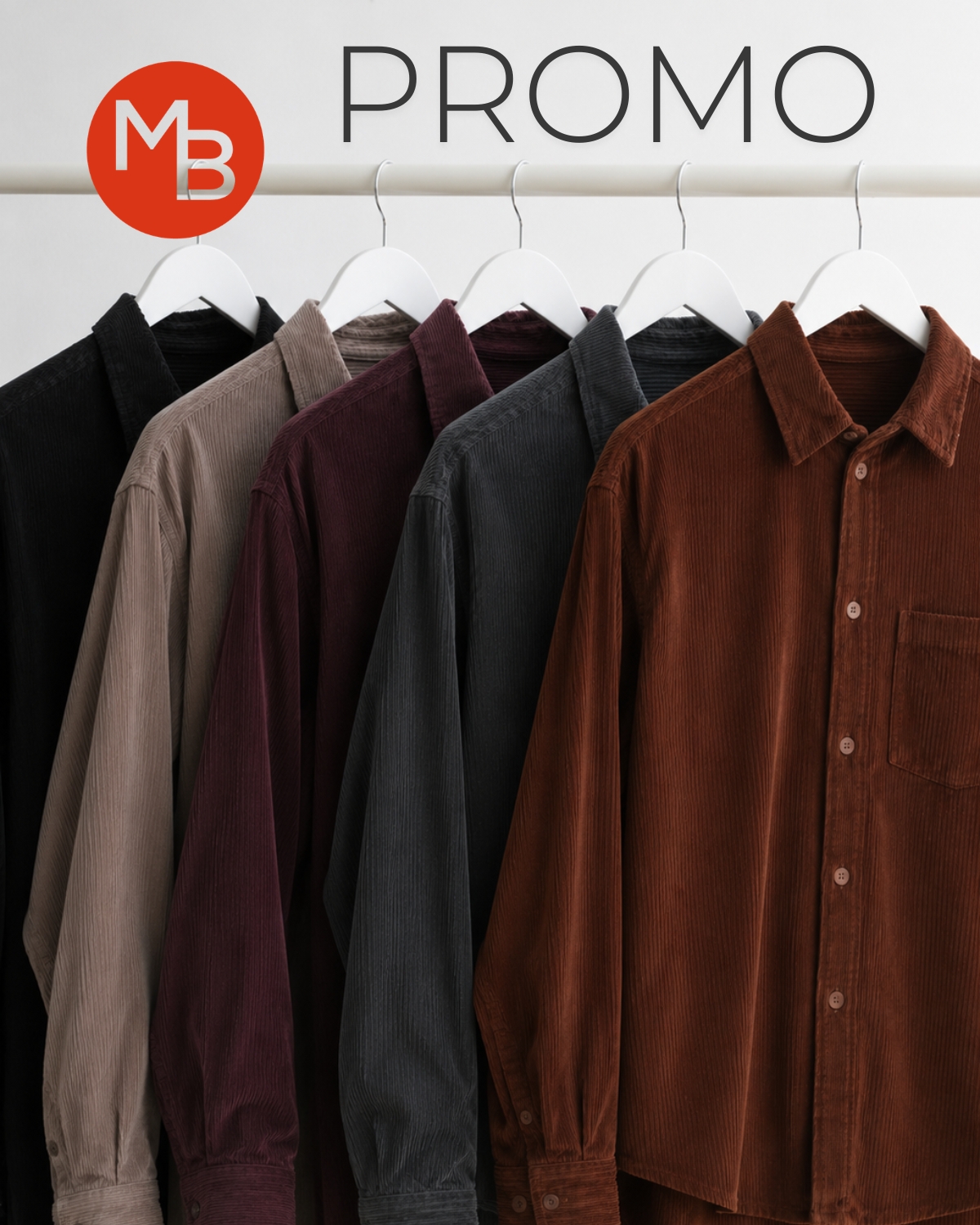 PACK 10 CAMISAS CORDEROY
