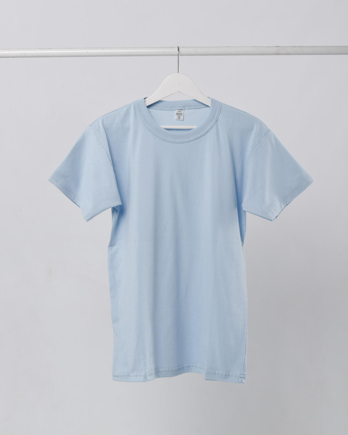Remera Basica Lisa Celeste