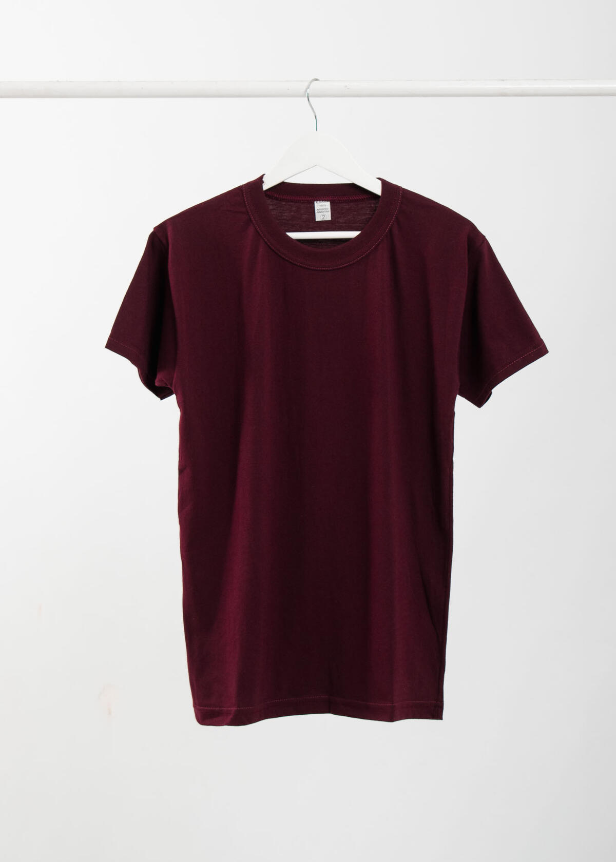 Remera Basica Lisa Bordo