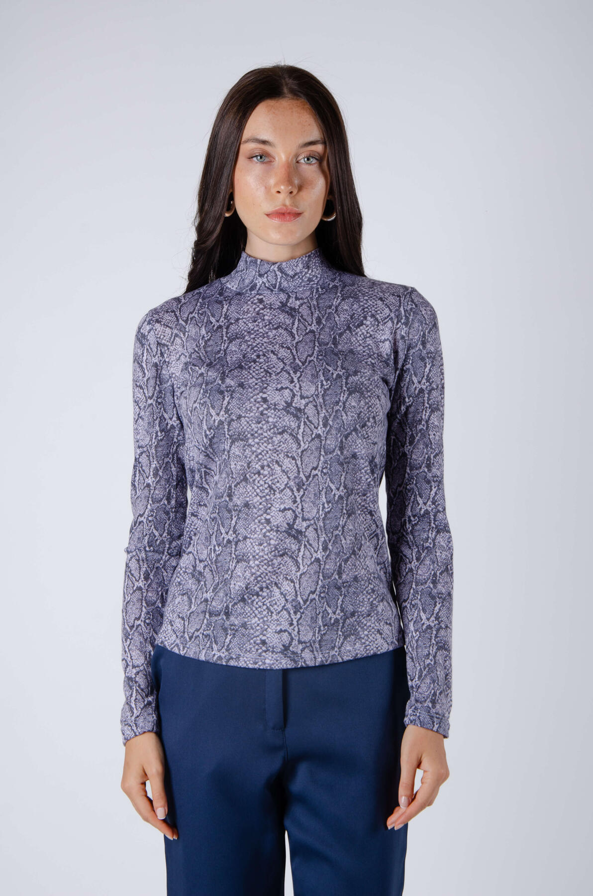 Media polera de lanilla animal print