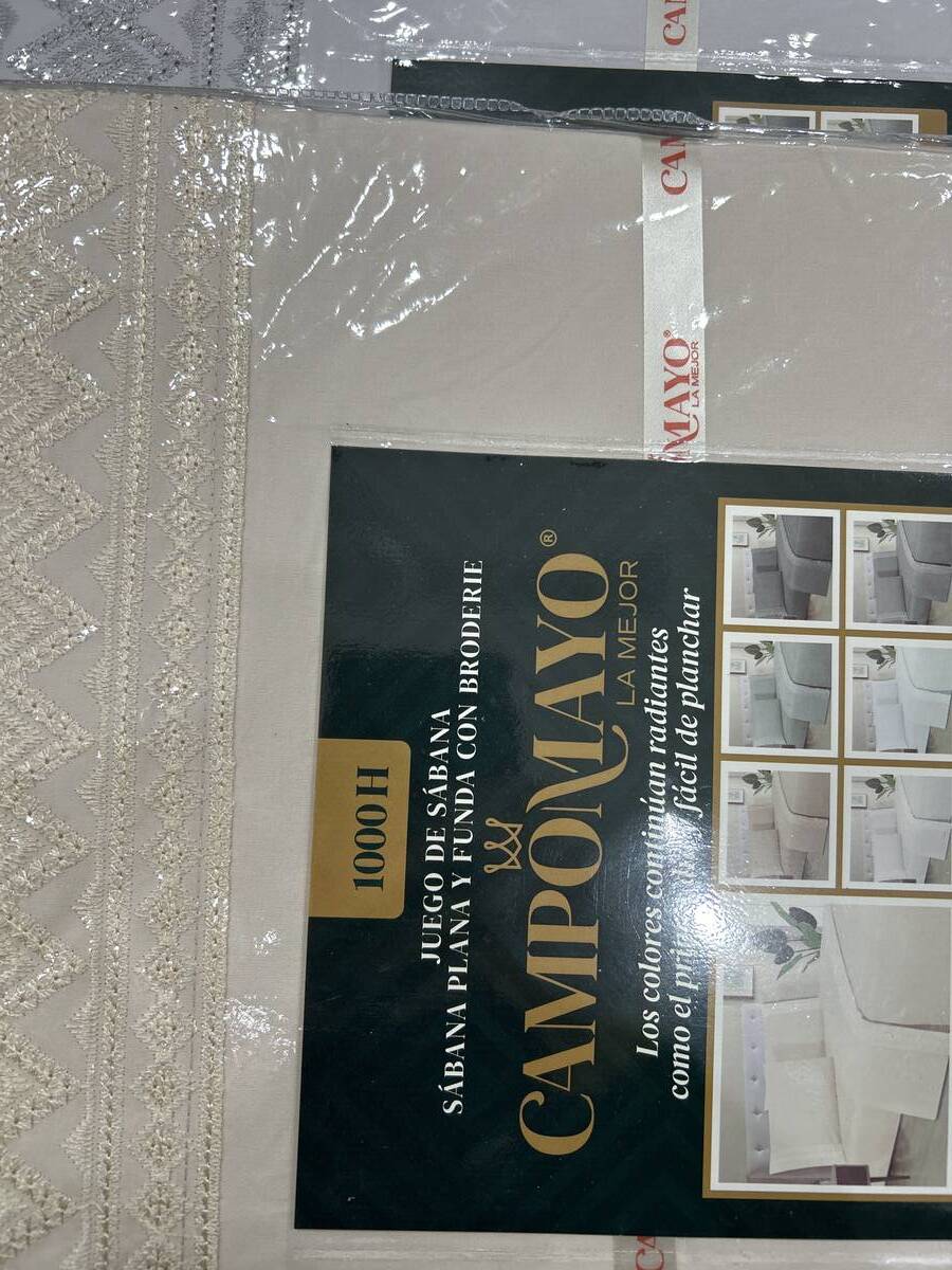 Sábanas Broderie 1000 H Tamaño Queen calidad Premium