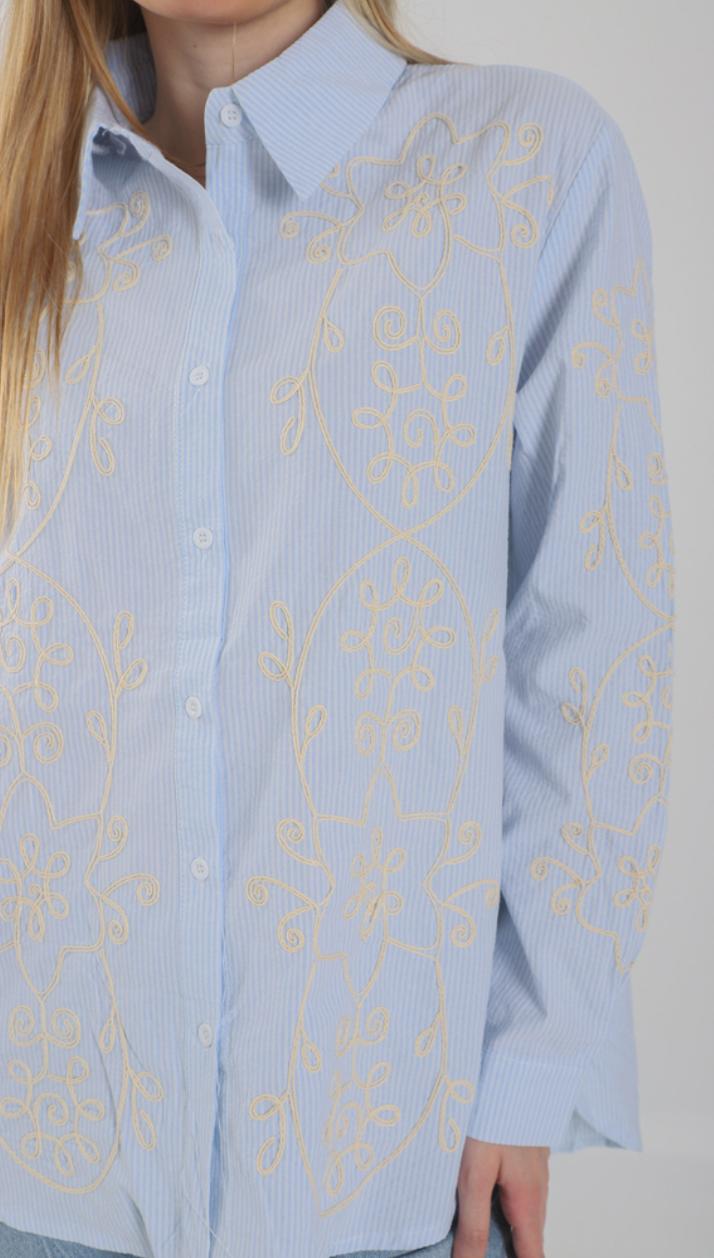 CAMISA OVER RAYADA IMPORTADA