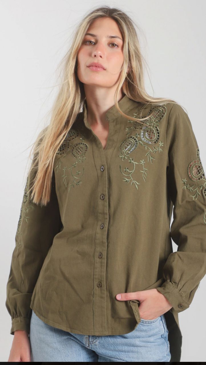 CAMISA GABARDINA CALADA IMPORTADO