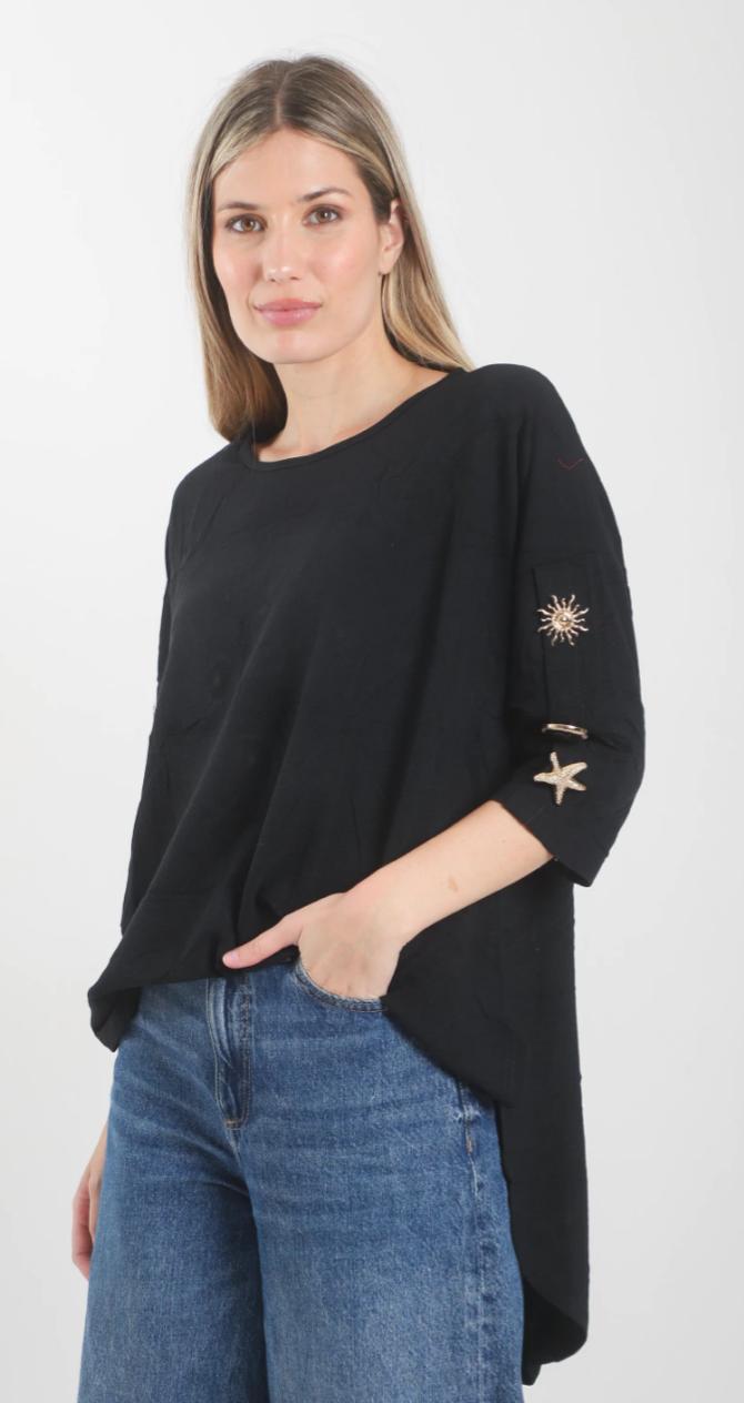 REMERON AMPLIO CON APLIQUES IMPORTADO