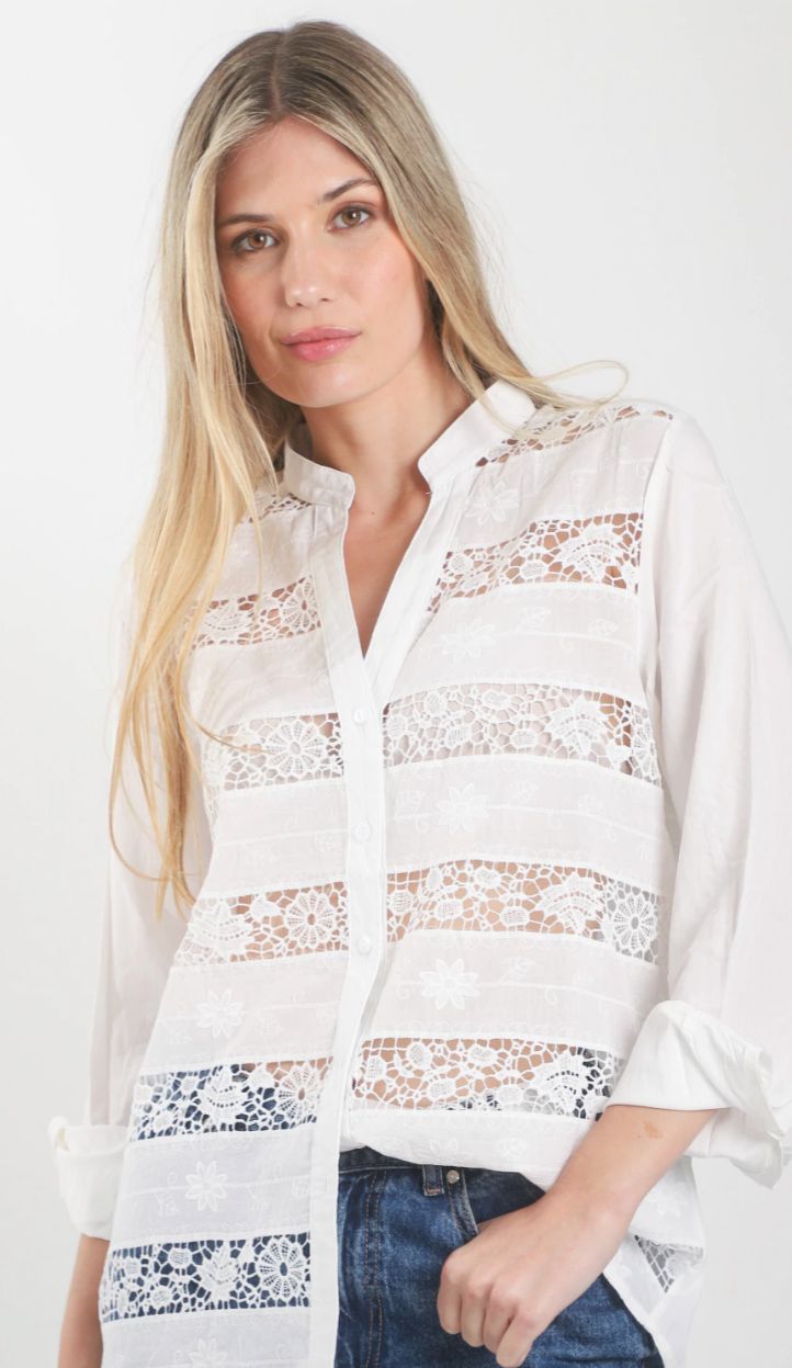 CAMISA CON GUIPIR IMPORTADO