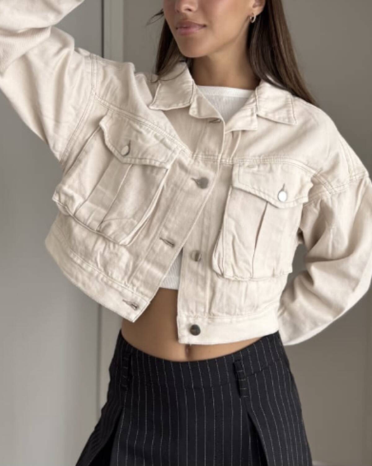 CAMPERA OVERSIZE CREMA