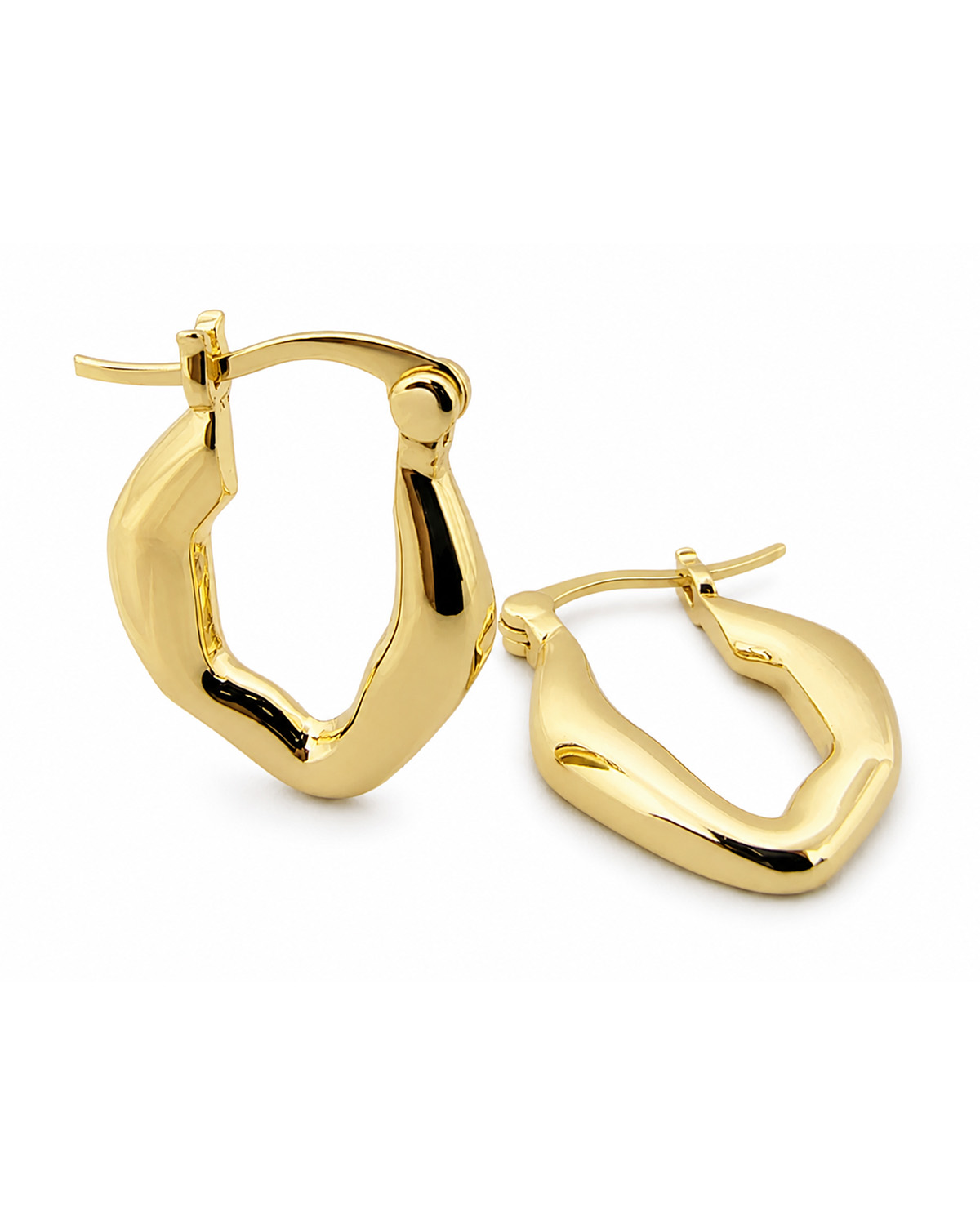 Aros argolla acero dorado