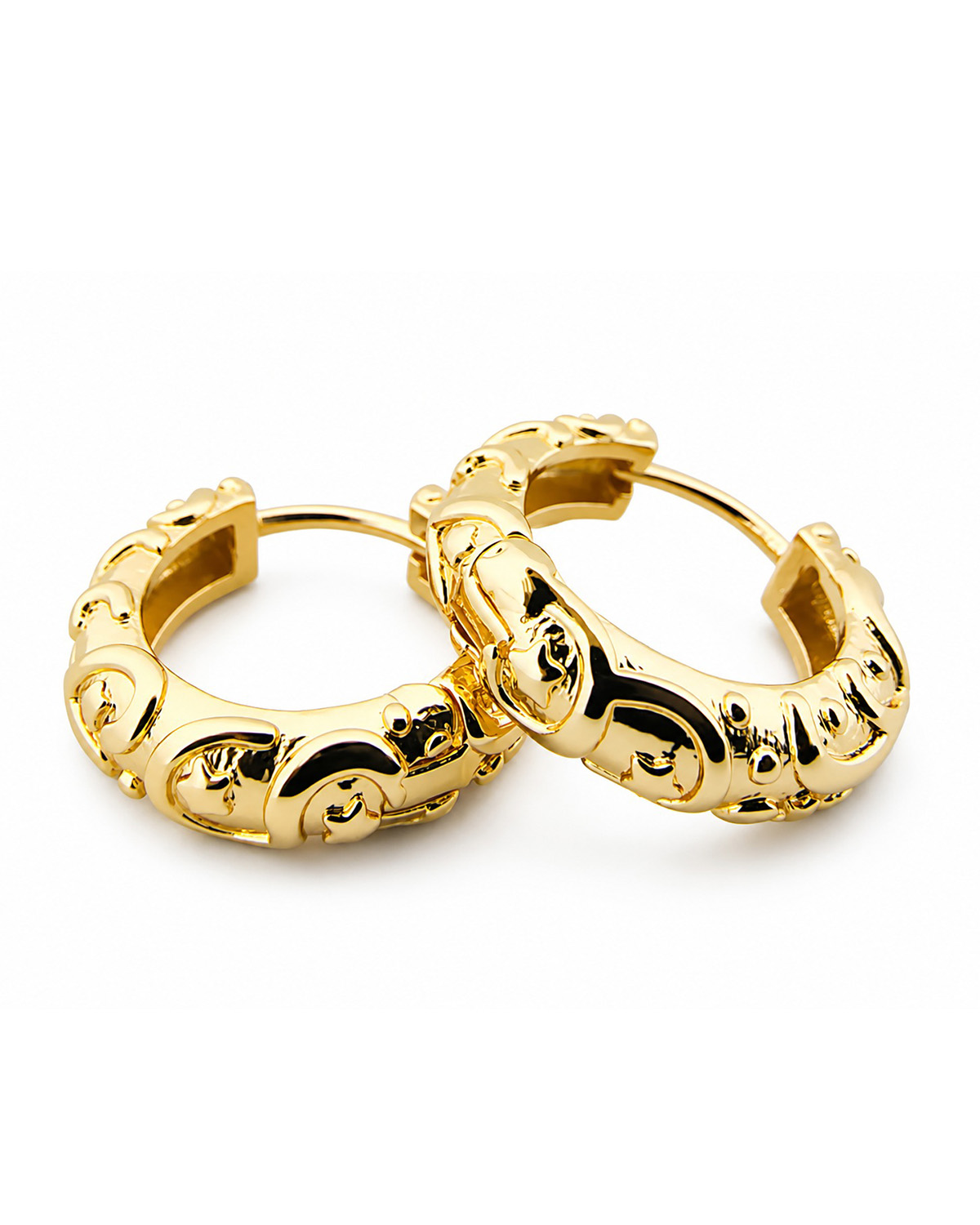 Aros acero dorado