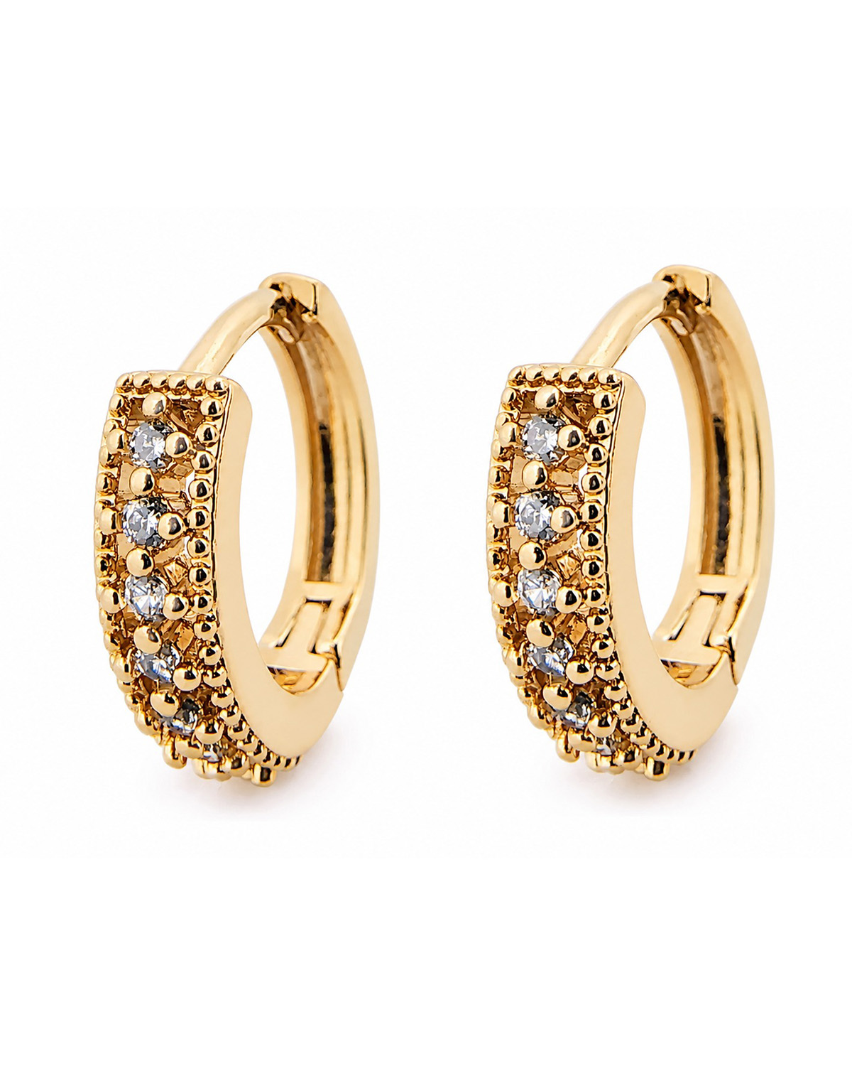 Aros argolla acero dorado