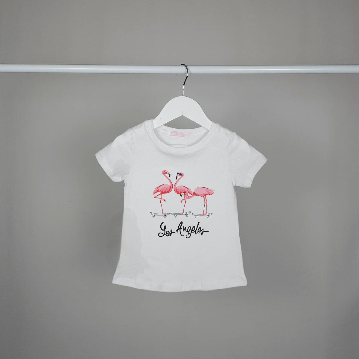 Remera Nena Algodon Lycra 3 Flamencos Los Angeles OFERTA