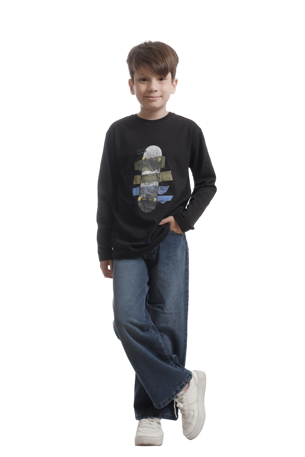 Jean WIde Leg Blue Jr