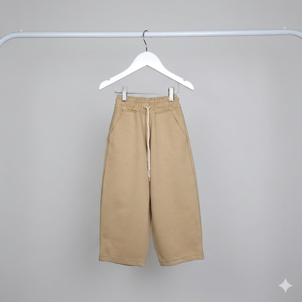 Pantalon Baggy Rustico Liso con Cordon