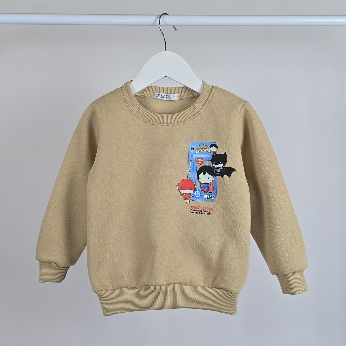 Buzo Bebe Frizado Super Heroes