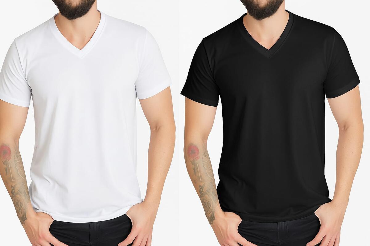 Remera Cuello V Lisa