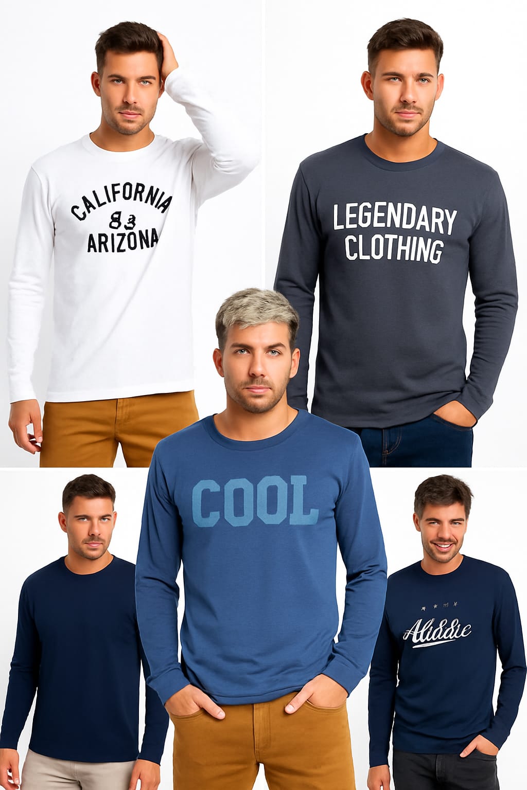 Remera Básica Manga Larga Con Estampa