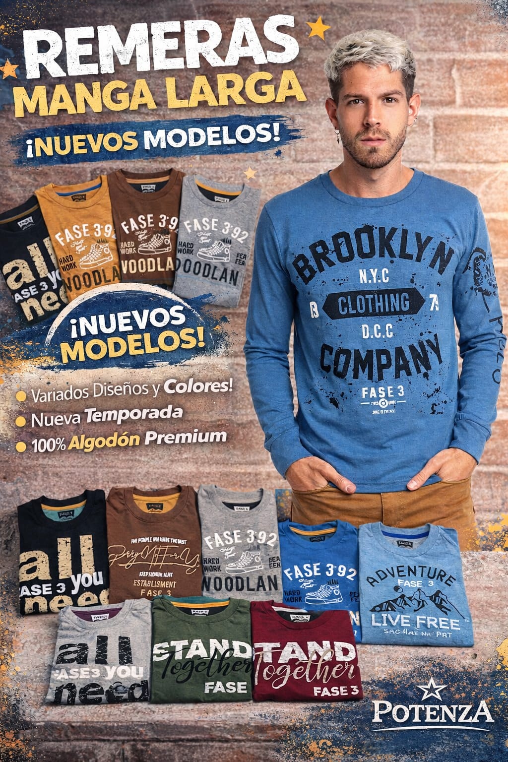 REMERA MANGA LARGA SURTIDAS