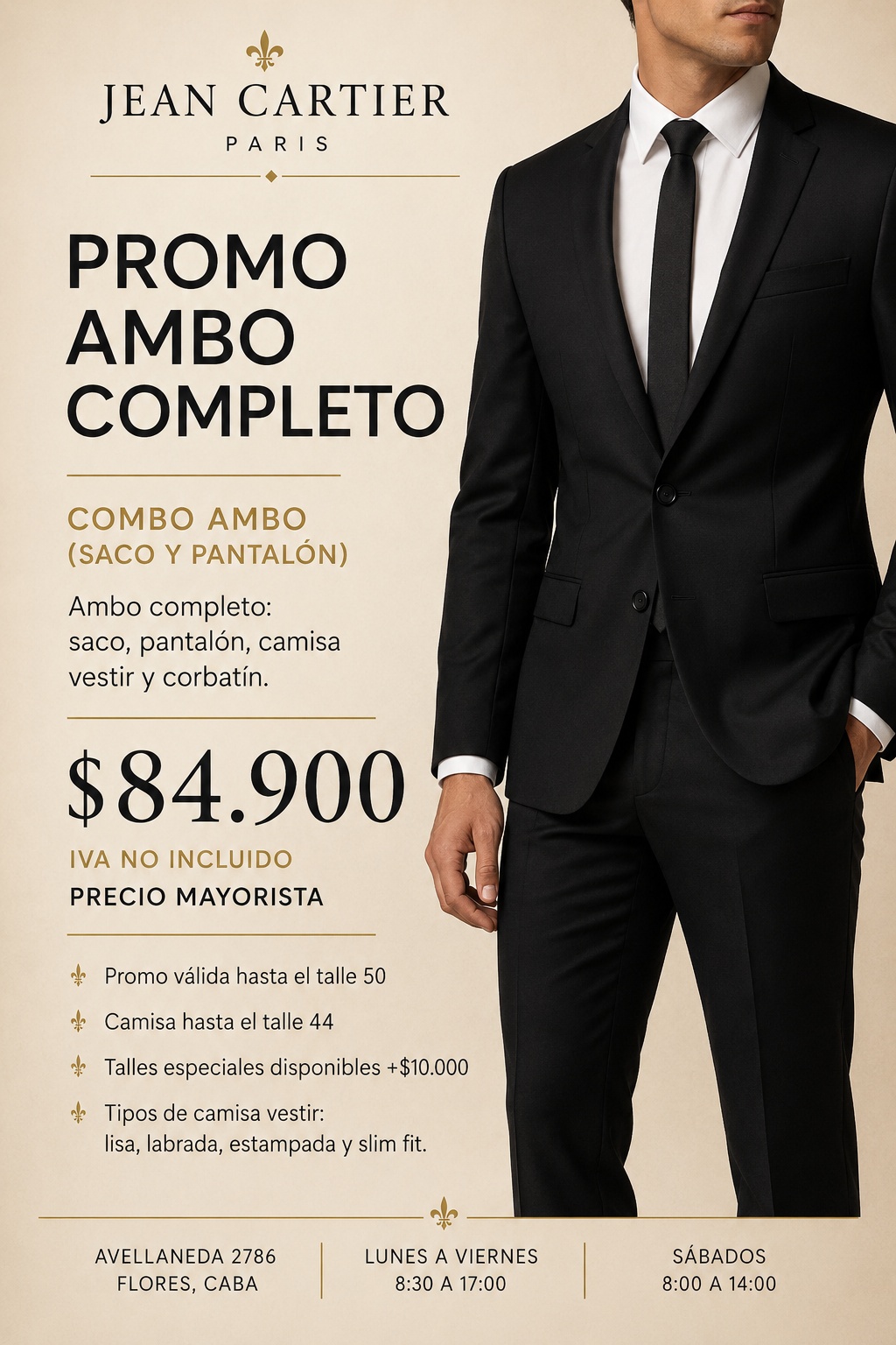 COMBO VESTIR ELEGANTE TRAJE MAS CAMISA MAS CORBATA T 42 l 50