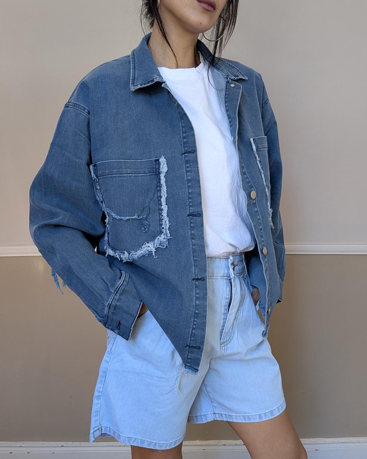 Camisaco Campera De Jean Azul