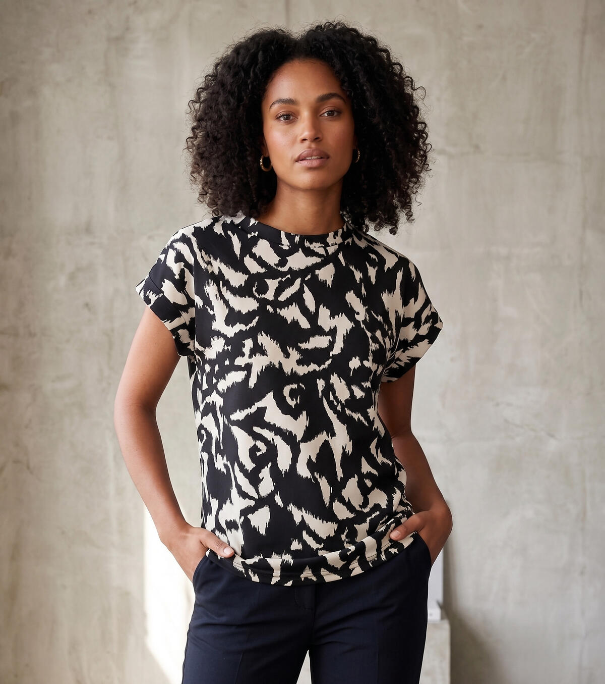 Remera modal estampado