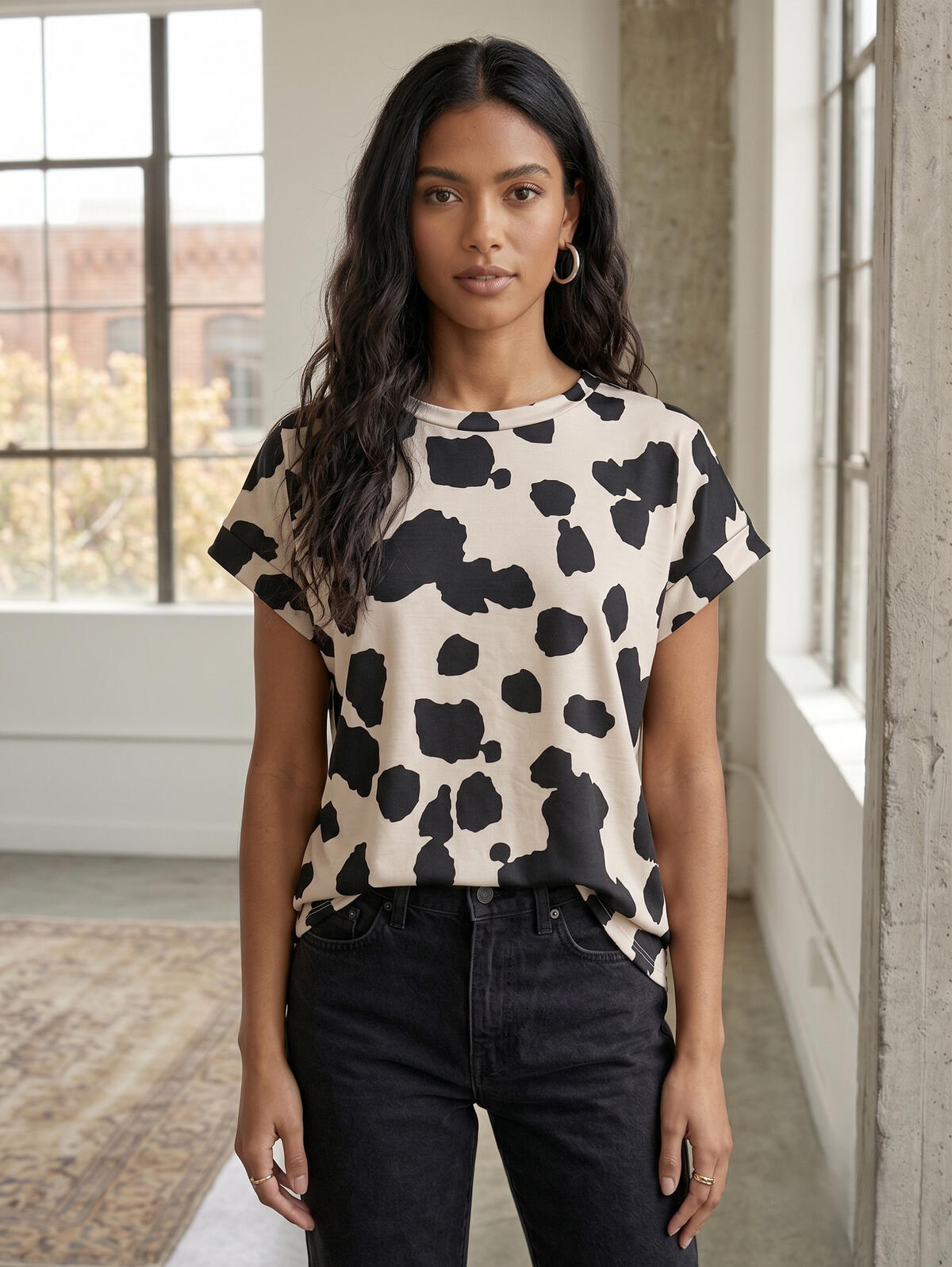 Remera modal estampado