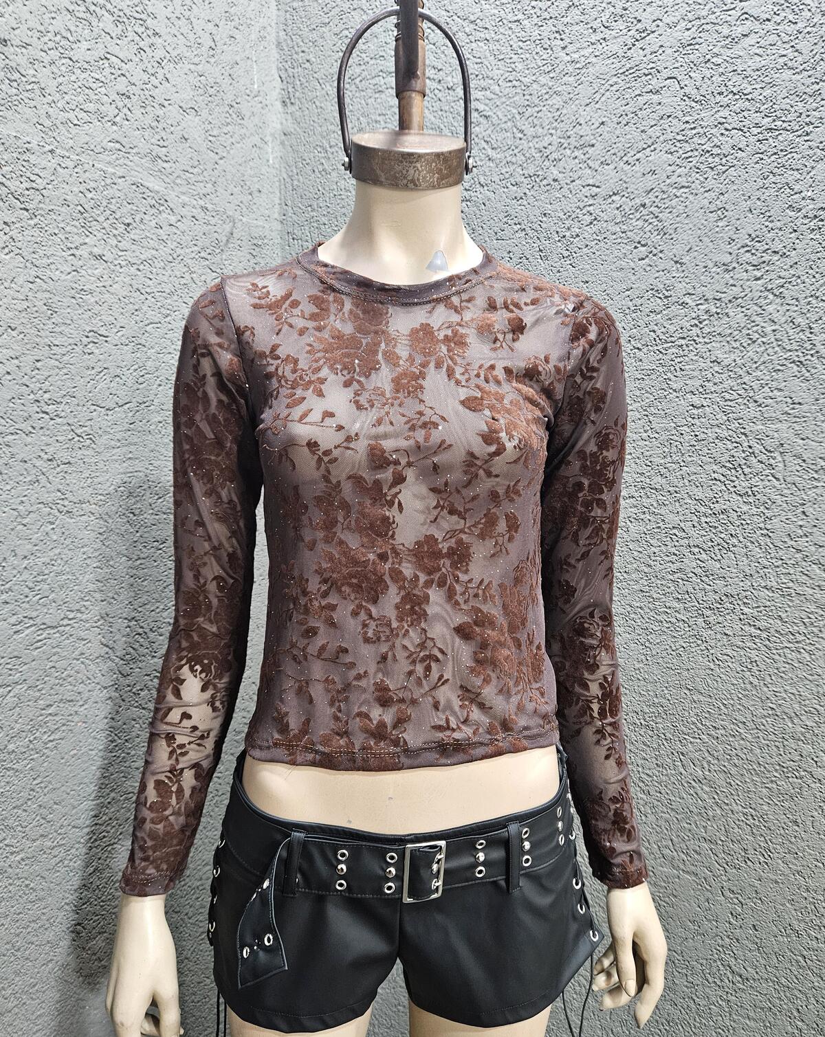 Remera flock brillo