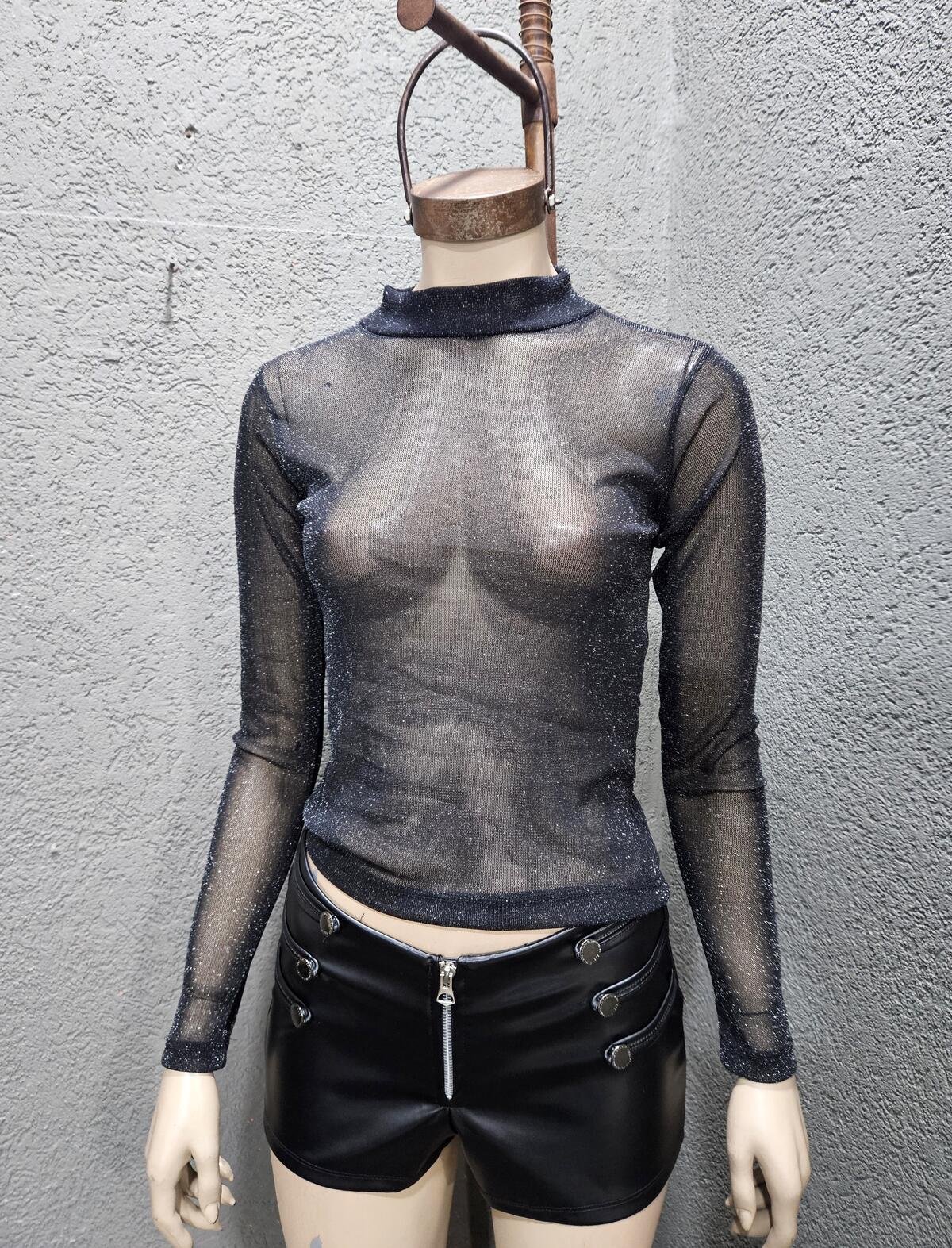 Remera tul lurex
