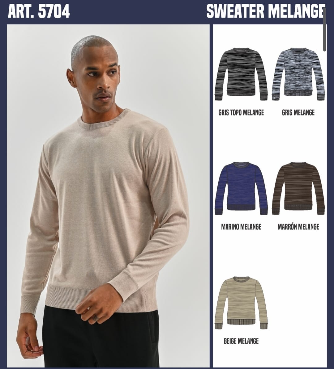 Sweater Importado Cuello Redondo
